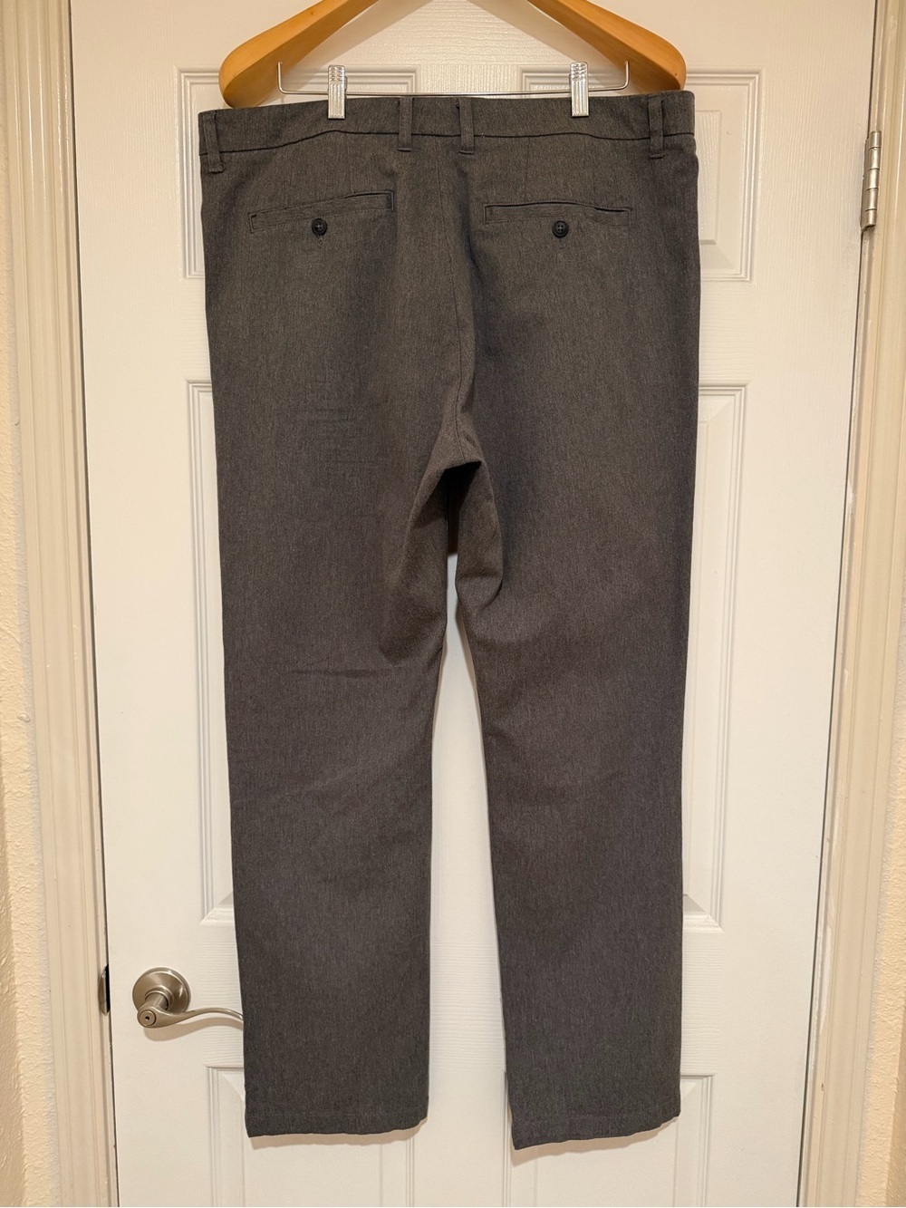 Hawker Rye Straight Fit Pants 38x32 Heather Grey Stretch Chino - Picture 3 of 8